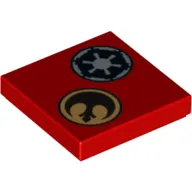 Tile 2 x 2 with SW Imperial and Rebel Logo Print