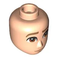 Minidoll Head Male, Medium Nougat Eyebrows, Brown Eyes, Thin Mouth