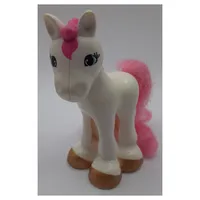 Duplo Animal Horse/Foal with Gold Hooves, and Pink Mane & Tail
