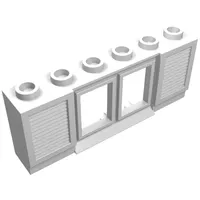 Window 1 x 6 x 2 with Shutters [Old Style Extended Lip & Glass]