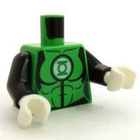Torso Green Lantern Logo Print, Black Arms, White Hands