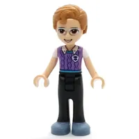 Julian - Lavender Shirt, Black Pants, Medium Nougat Hair