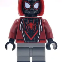Spider-Man (Miles Morales), Dark Red Hoodie, Dual Molded Legs