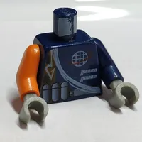 Torso, Odd Arms, Jumpsuit, Alpha Team Logo, Arrow, Shoulder Rope Print, Left Dark Blue Arm, Right Orange Arm, Light Gray Hands