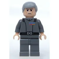 Grand Moff Wilhuff Tarkin, Dark Bluish Gray, Smooth Hair