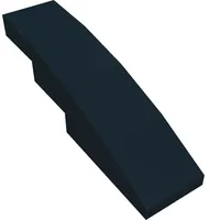 Brick Curved 4 x 1 No Studs [Stud Holder with Asymmetric Ridges]