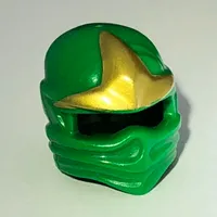 Wrap with Forehead Ridge and Gold 3 Point Emblem Print