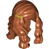 Hair Long Wave with Gold Clip on Right Side