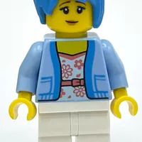 Bright Light Blue Torso, White Legs, Dark Azure Hair