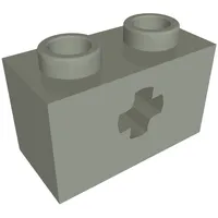 Technic Brick 1 x 2 with Axle Hole Type 2 [X Opening]