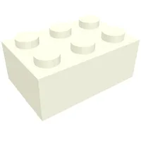 Brick 2 x 3 without Bottom Tubes, Slotted (with 1 slot)