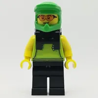 Lime Torso, Black Legs, Lime Helmet, Neck Bracket
