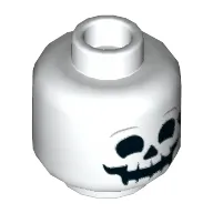 Minifig Head Douglas Elton / El Fuego, Skeleton, Smiling Face Print