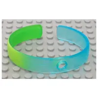Clikits Bracelet, Bangle with Hole, Marbled Bright Green Pattern