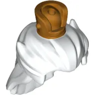 Hair and Crown, Gold, Long Swept Back Hair