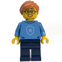 Police Officer, Sweater with Police Badge, Nougat Hair, Glasses