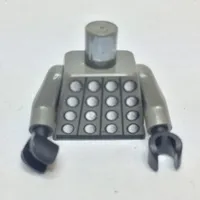 Torso Soccer Goalie Studded Armor / '1' on Back Print, Dark Gray Arms, Black Hands