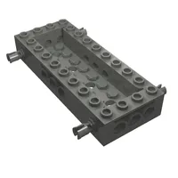 Vehicle Base 4 x 10 x 1 1/3 with 8 x 2 Recessed Center [4 Pins / Technic Holes]