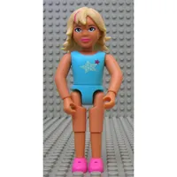 Belville Figure Fixed Elbows, Child, Female, Light Yellow Hair, Blue Eyes, Light Blue Swimsuit and Stars Print
