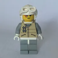 Rebel Trooper in Hoth Uniform, White Hat, Yellow Skin, Backpack, White Goggles