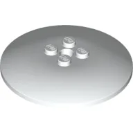 Dish 6 x 6 Inverted (Radar) with Solid Studs and Roman Numeral Clock Face print