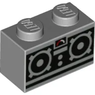 Brick 1 x 2 with Remote Control Turn Buttons print