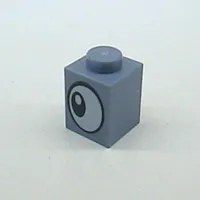 Brick 1 x 1 with Eye Sideways Print on Two Sides