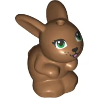 Animal, Rabbit / Bunny Sitting with Green Eyes, Open Mouth Print