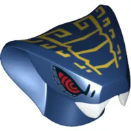 Minifig Head Special, Snake with Lime Scales, Red Eyes Print