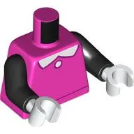 Torso, Shirt, White Collar, Button print, Black Arms, White Hands