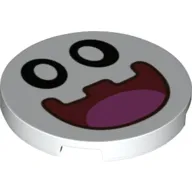 Tile Round 3 x 3 with Peepa Face Print