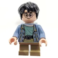 Harry Potter, Sand Blue Shirt, Short Dark Tan Legs, Scared