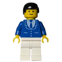 Blue Torso, White Legs, Black Hair