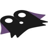 Neckwear Cape Collar, Pointed with 2 Dark Purple and 4 Black Points (Maleficent), Rounded at Neck [Top with 2 Holes]