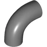 Brick Round 1 x 1 diameter Tube with 90 Degree Elbow (2 x 2 x 1) and Axle Holes (Crossholes) at each end