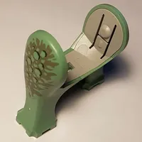 Animal Body Part, Dinosaur, Legs Short, Dark Gray, Dark Green Print