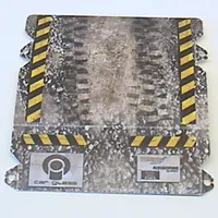 Ramp, Safety Stripes and Tire Tracks Print