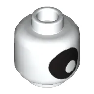 Minifig Head Mixel Eye, Large Black Eye with Pupil Print [Hollow Stud]