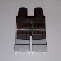 Hips and Light Bluish Gray Legs with Dark Brown Coat with Holster Print