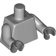 Torso, Light Bluish Gray Arms, Dark Bluish Gray Hands [Plain]