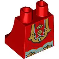 Hips and Legs Under Dress/Robe with Traditional Chinese Dress, Gold/Medium Azure Decorations print