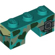 Brick Arch 1 x 3 with Camouflage, Walkie Talkie print