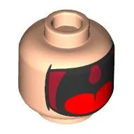 Minifig Head Viktor Krum, Eyebrows with Stubbled Moustache, Goatee, and Smile / Large Mouth with Tongue and Uvula print