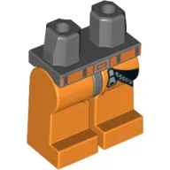 Hips and Orange Legs with Zip and Orange Belt Print