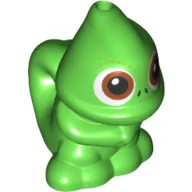 Animal, Chameleon, Standing, Hole on Top and Tail with Brown Eyes Print (Pascal)