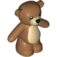 Animal, Bear / Teddy, Arms Down with Black Eyes, Nose and Mouth / Tan Belly Print