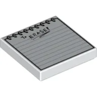 Tile 2 x 2 with Spiral Ruled Notepad with 'To ERASE!' Note Print