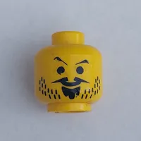 Minifig Head Imperial Armada, Moustache Pointed, Goatee and Stubble Print