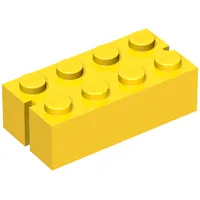 Brick 2 x 4 without Bottom Tubes, Slotted (with 2 slots)