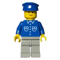 Blue Torso, Light Grey Legs, Blue Hat